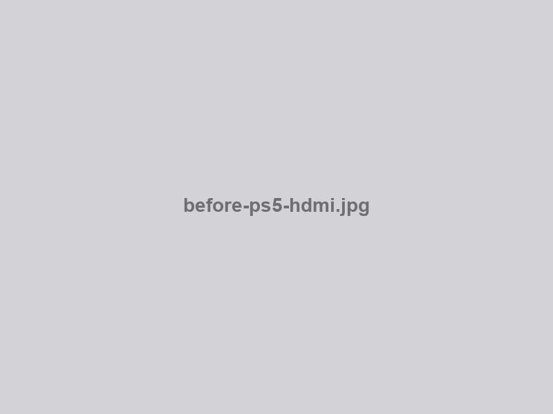 Damaged PS5 HDMI area on the mainboard before port and retimer IC replacement